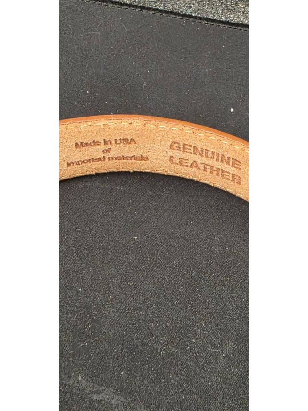 L. L. Bean Tan Leather Belt Size 2X USA Made - Picture 5 of 8